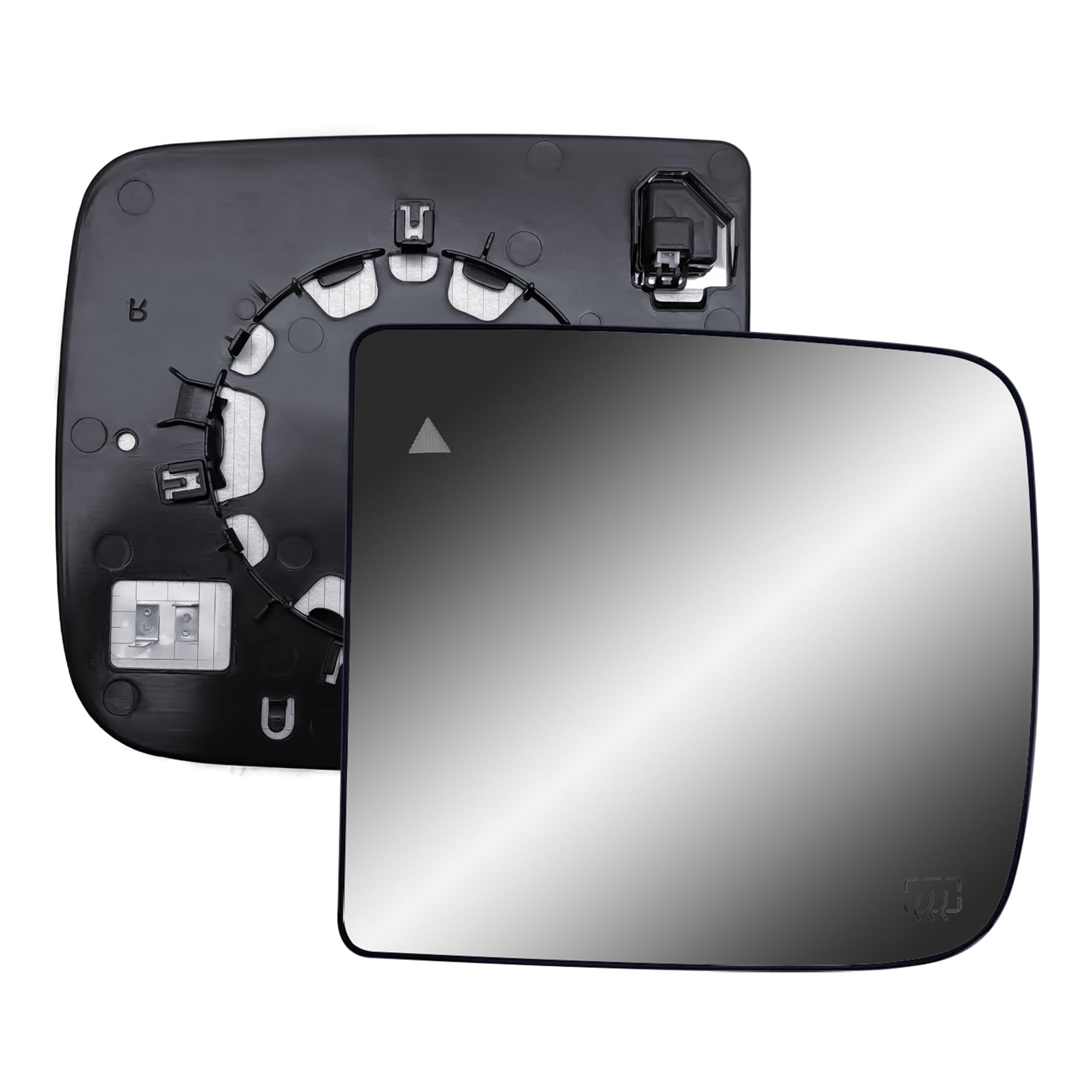 Replacement Driver Left Side Door Towing Mirror Main Big Glass Flat Heated with Back Plate and BLIS for RAM 1500 2500 3500 from 2010 to 2024