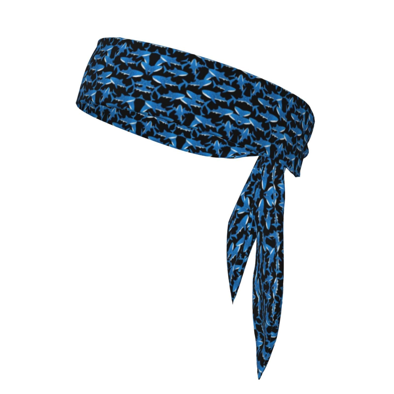 Boho Style Headband for Women Yoga Sports Athletic Beauty Skinny Skinny Scarf Shark Whale Head Band Sweat Bands