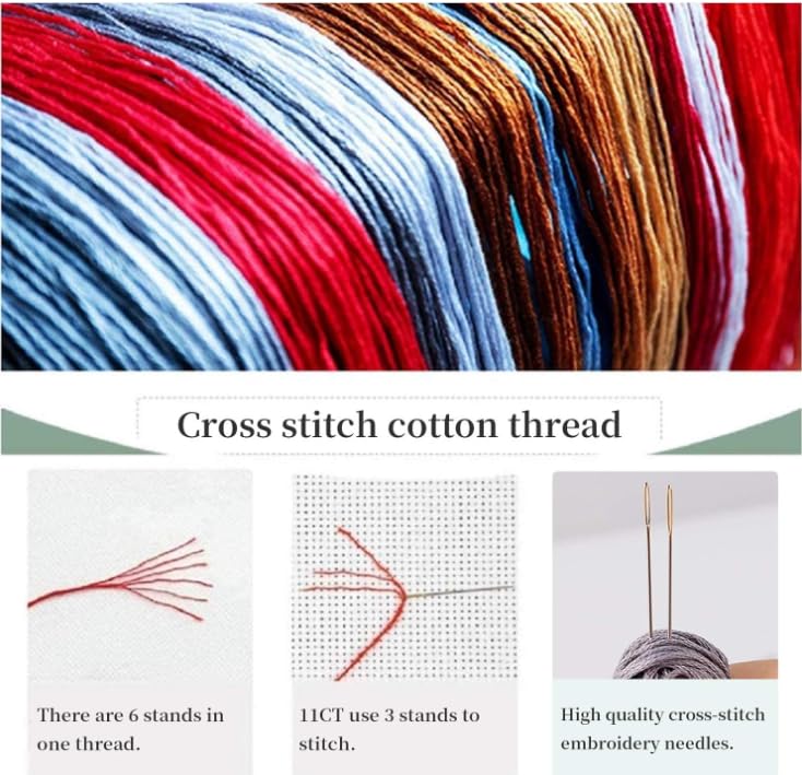 Kreuzstich Set Leuchtturm Am Meer - Vorgedruckt 11CT 40x50cm