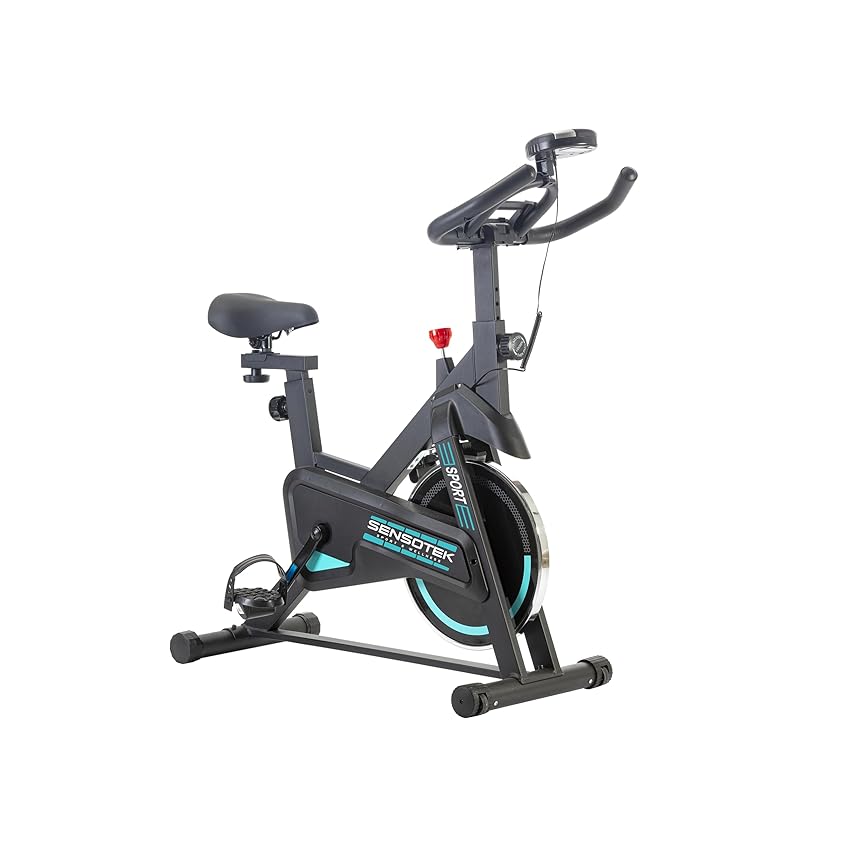 Cyclette da Camera con Display LCD, Sellino Regolabile, Resistenza Progressiva, Manubrio Regolabile, Ruote di Trasporto