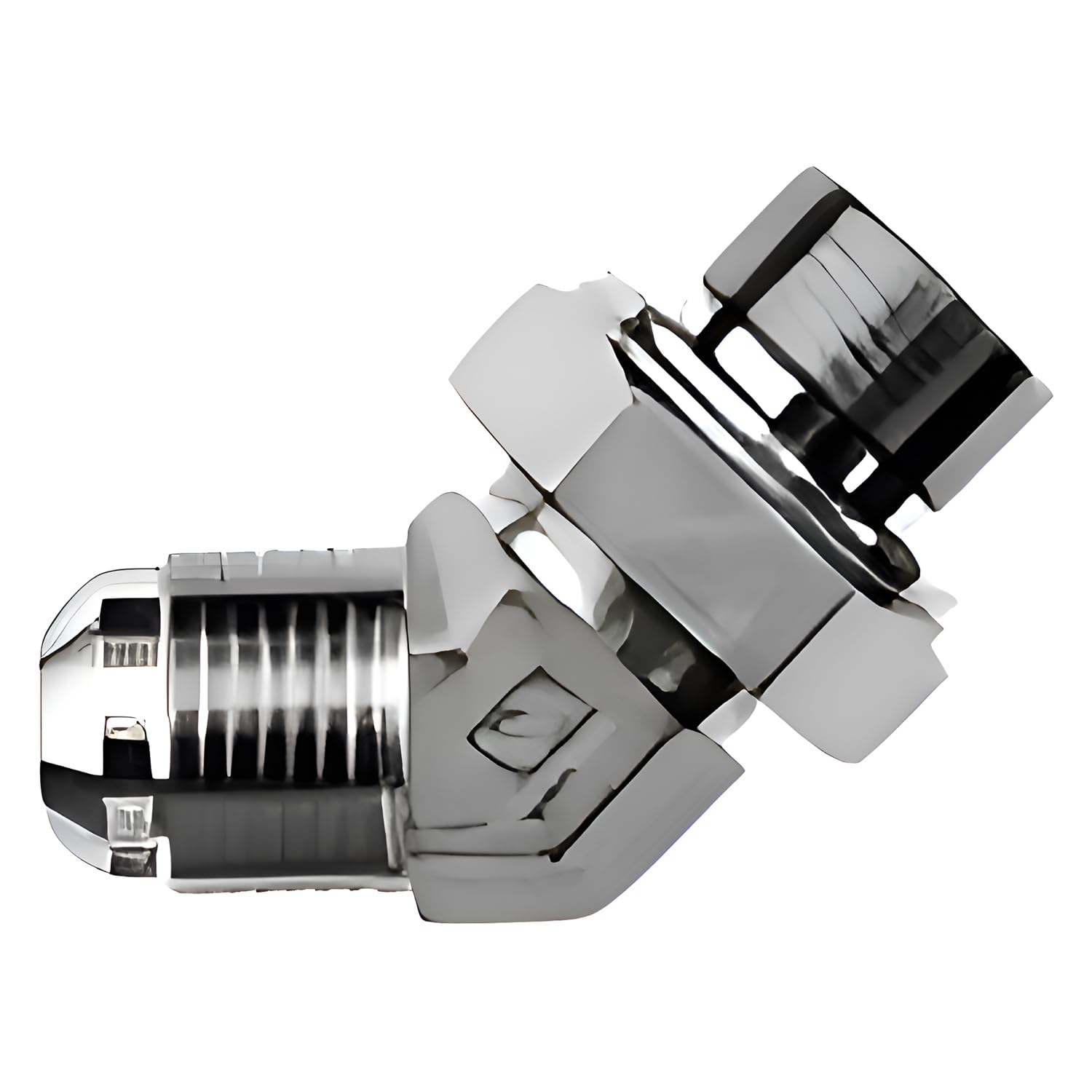 Brennan Industries 7202-08-08-NWO-FG Forged Steel 90 Degree Elbow Conversion Adapter Fitting, 3/4"-16 Male JIC x 1/2-14 Male BSPP Swivel Adjustable