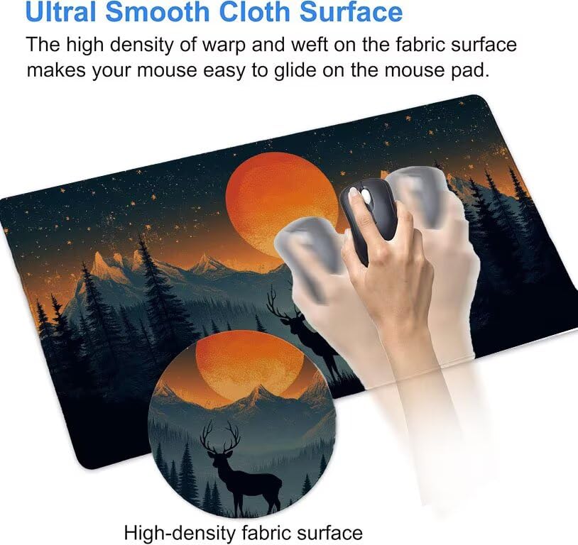 Desk mat grand format 1000x400 pour améliorer la précision de la souris - 6