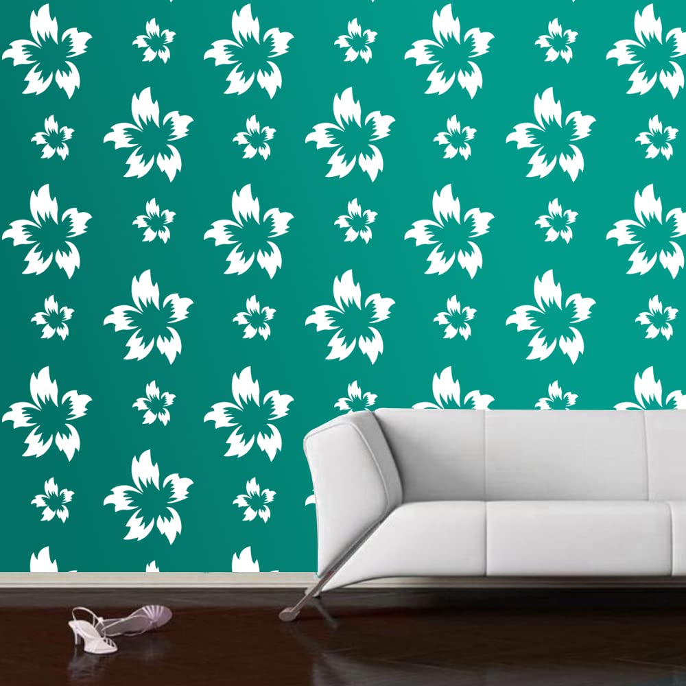 DECORNOW Cherry Blossom Reusable DIY Wall Stencil Painting, Suitable for Home Decoration, Wall Decoration Size : (16 inch x 24 inch) (B07VQK3YWV) Amazon Price History, Amazon Price Tracker