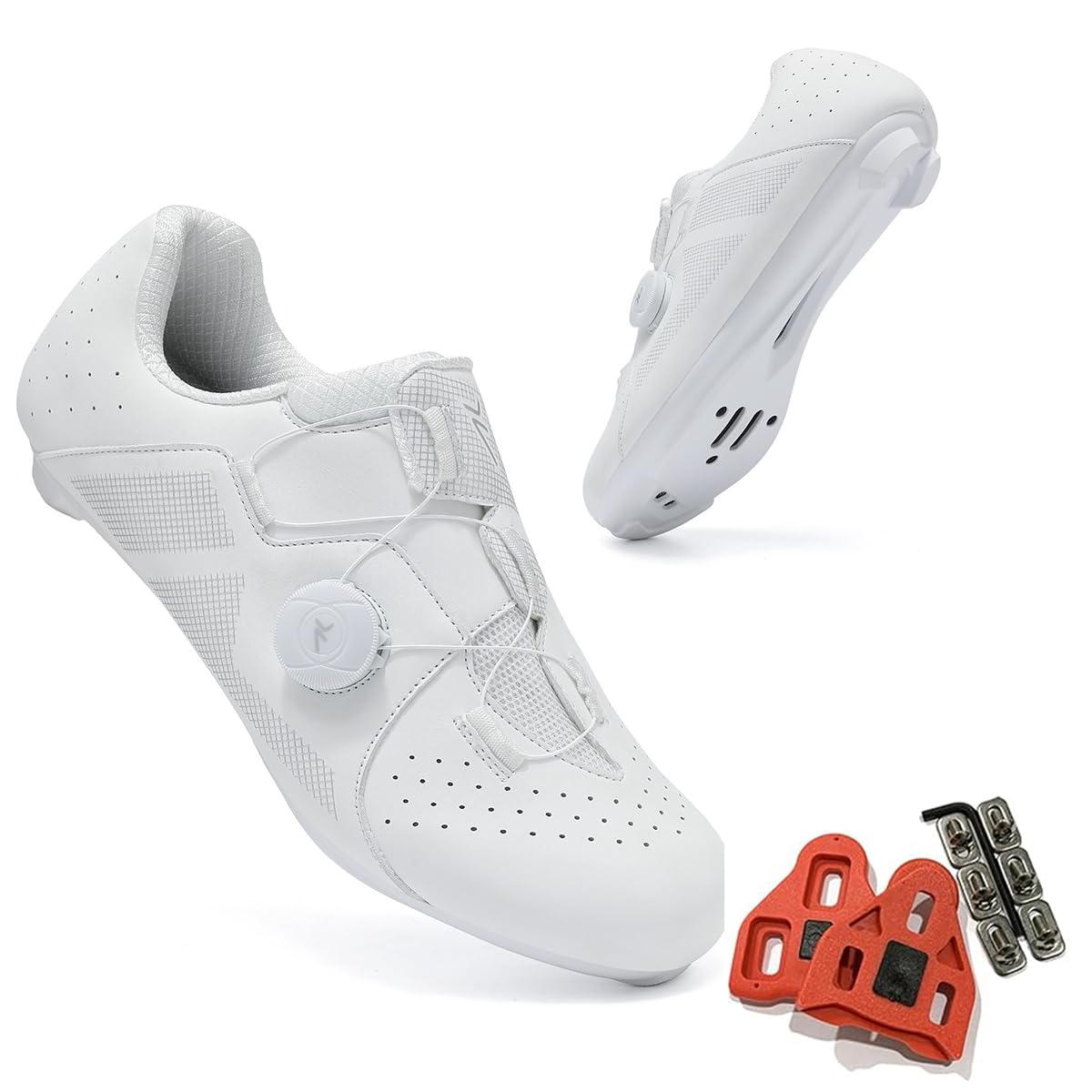 Fahrradschuhe Herren Damen, Rennradschuhe Kompatibel mit Peloton SPD, SPD-SL, Look Delta/Keo Klicksystem Radsportschuhe für Spinning, Rennrad