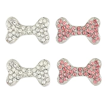 Sufermoe 4 Pcs Pet Rhinestone Girls Pet Cat Dog Hair Clips Hair Barrettes Hair Pins Pet Grooming Accessories