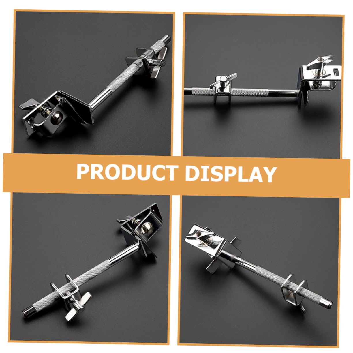 VICASKY Cowbell Mounting Bracket for Bass Drum Drum Kit Cowbell Clamp Metal Cowbell Clip Drum Music Instrument Part Easy to Use