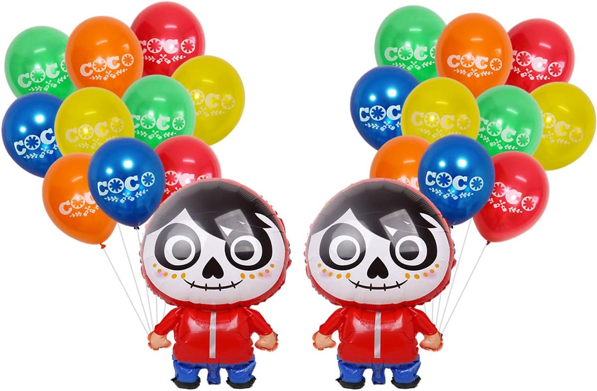 22pcs Coco Balloons, Coco Birthday Party Decoration, Coco Theme Party Supplies.