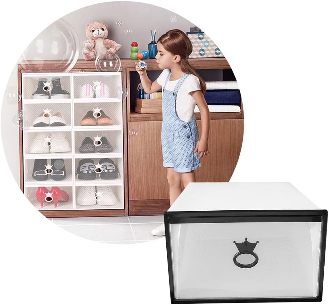 Alipis Shoe Box Drawer Thickened Plastic Storage Container Large Space Easy to Clean and View