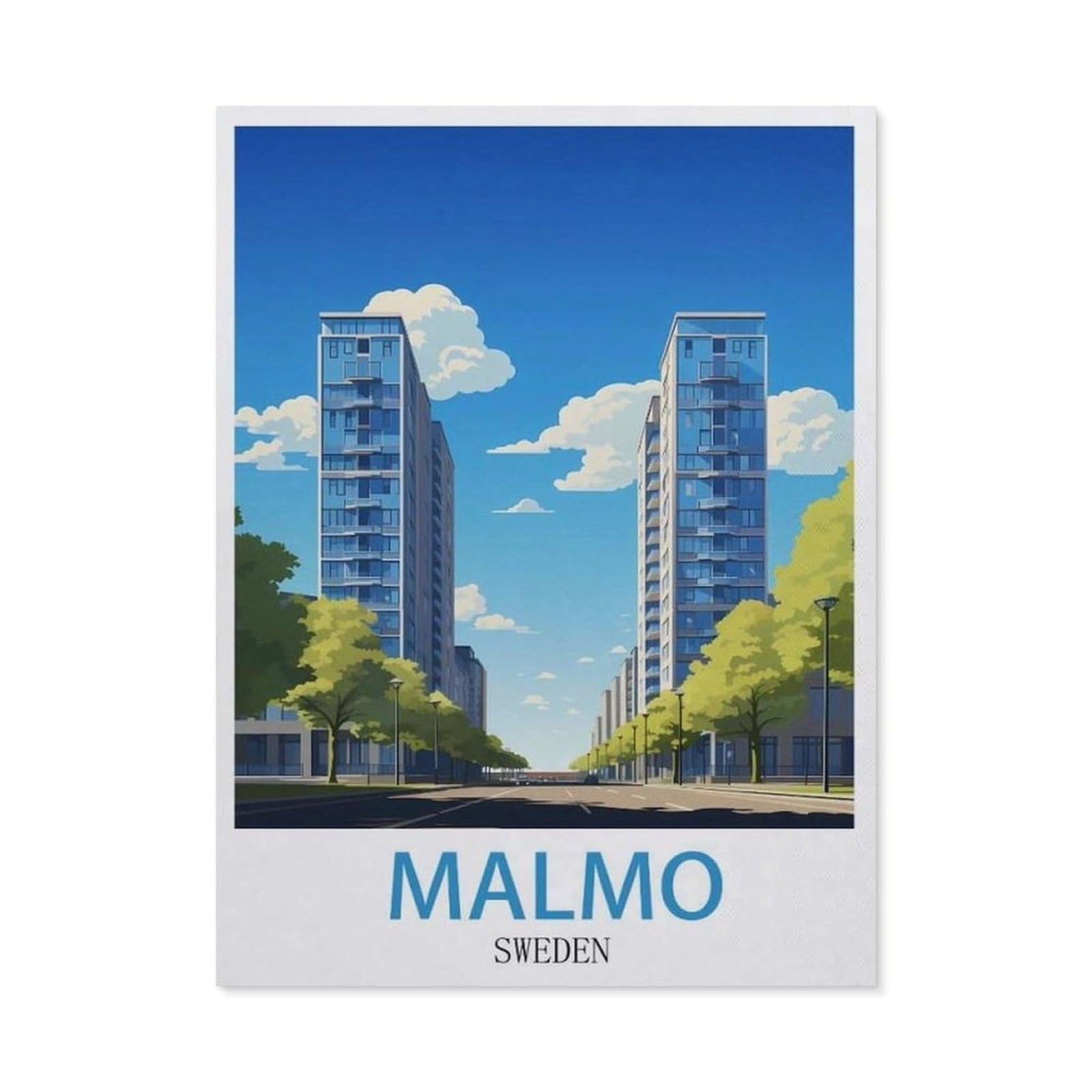 Tin Sign，Malmo Sweden(20x30cm）