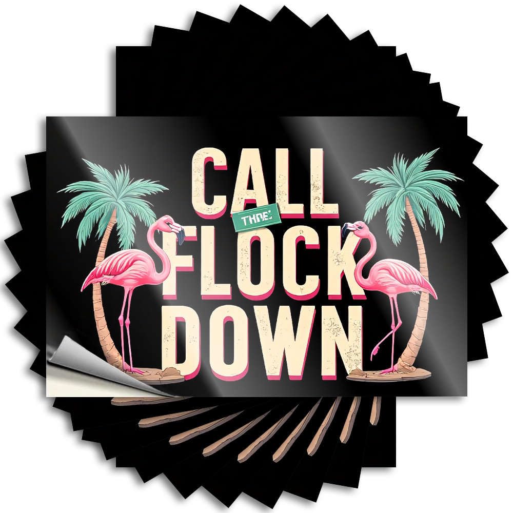 Lettering Sticker Funny Rustic Cover Call Them Down: The Flock - No Residue Decals for Friends(12X18CM)
