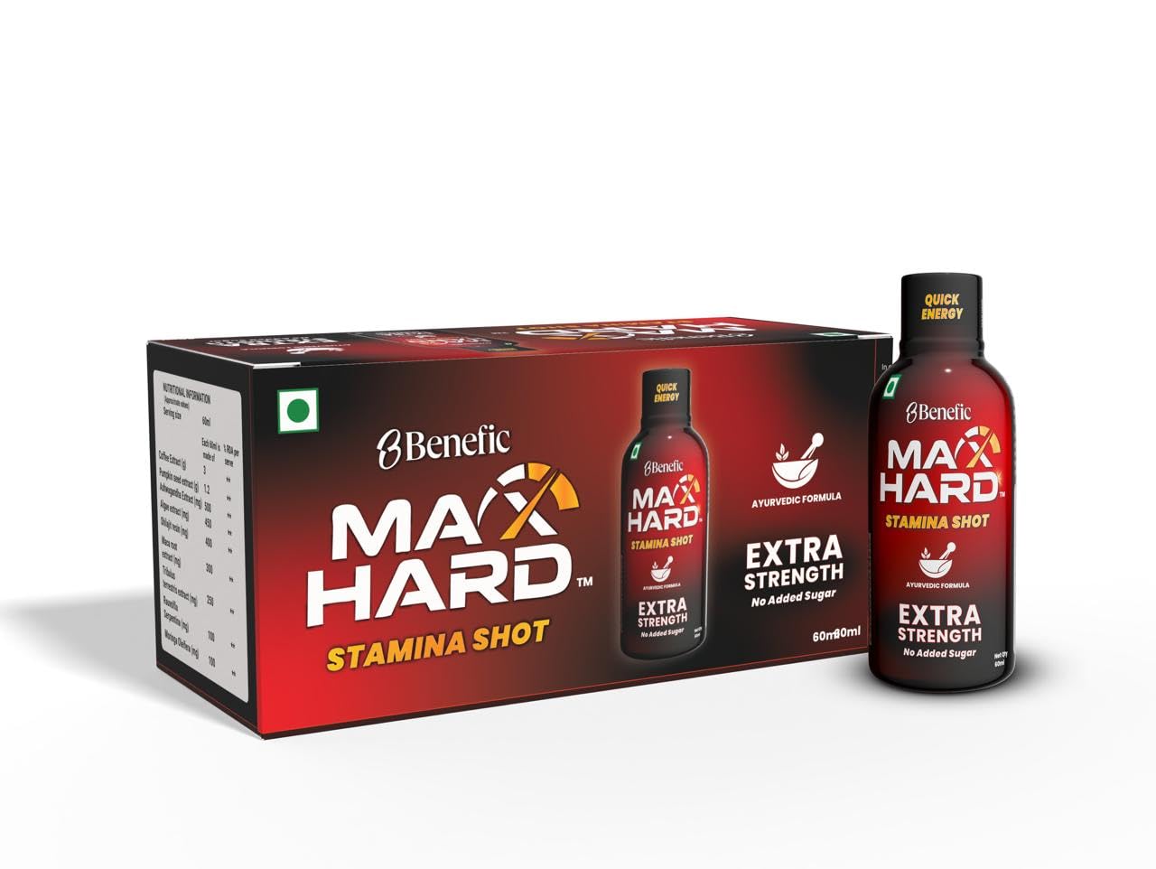 Max hard Ayurvedic Stamina Shot 60ml each (Pack of 10)-image-45