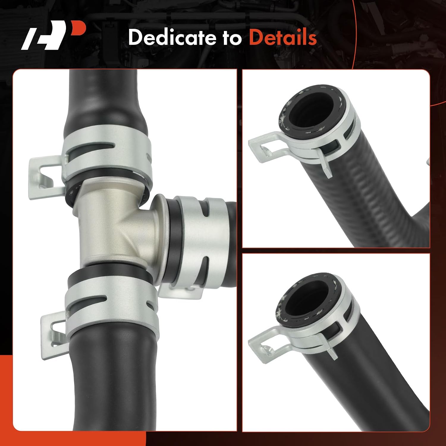 A-Premium Outlet HVAC Heater Hose Pipe Line Assembly + with Clamps and Protective Sleeve Attached Compatible with Dodge Charger, Challenger & Chrysler 300, 2014-2021