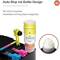 Vista 5 de v4ink Botella de tinta de repuesto compatible GI20 para botella de tinta de repuesto Canon GI-20 para usar con impresora de inyección de tinta PIXMA