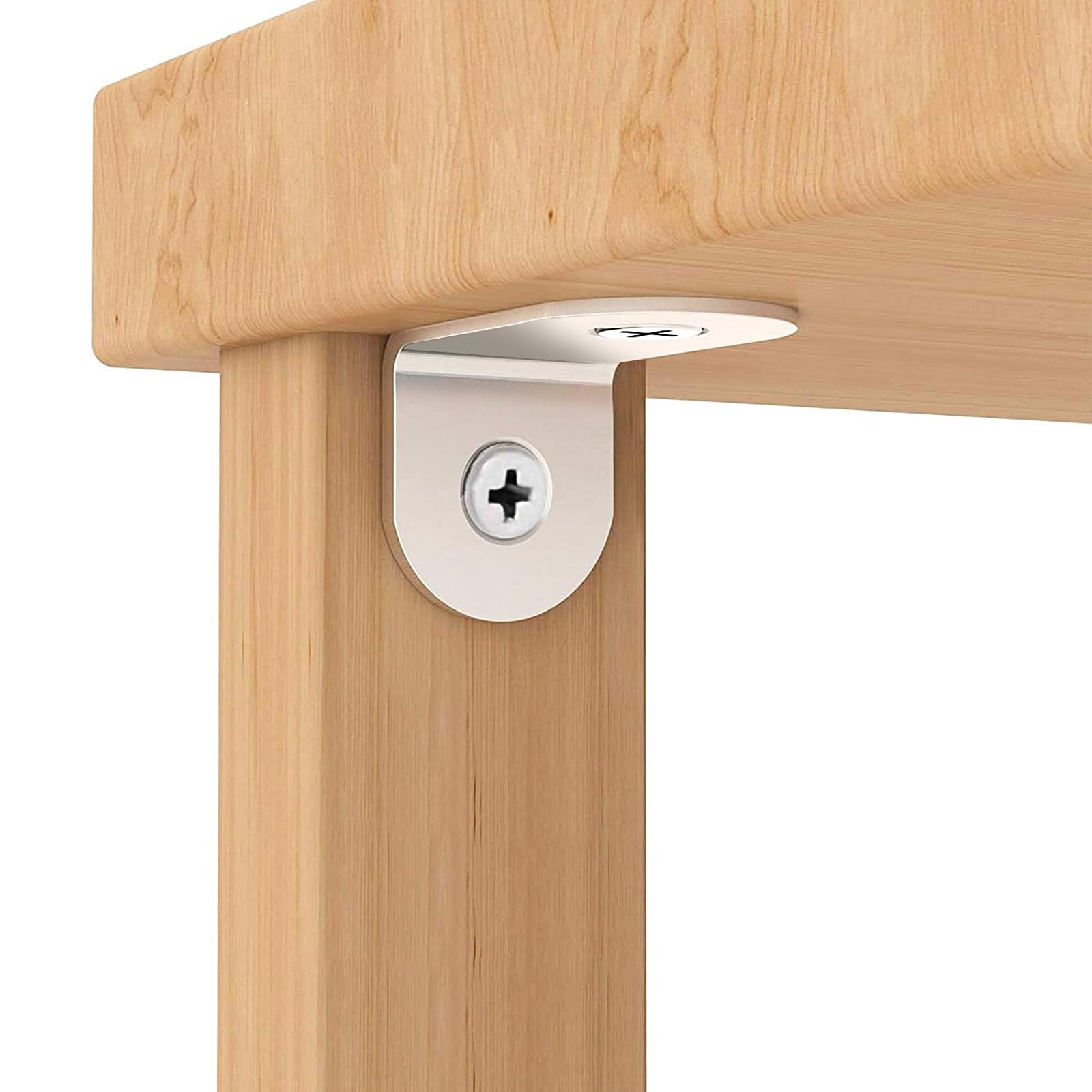 50 Connettori Angolari In Acciaio Inox Con Viti - Rinforzo Per Mobili, Scaffali, Sedie E Tavoli