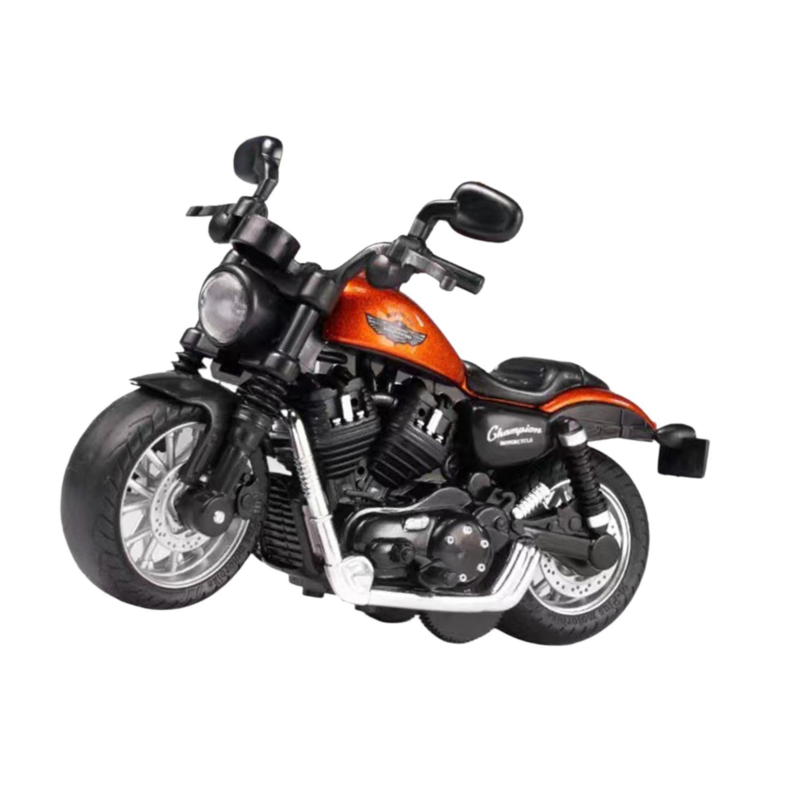 Rockible – Moto à Tirer En Alliage – Modèle De Collection Avec Lumières – Jouet Enfant 3-6 Ans – Couleur Orange