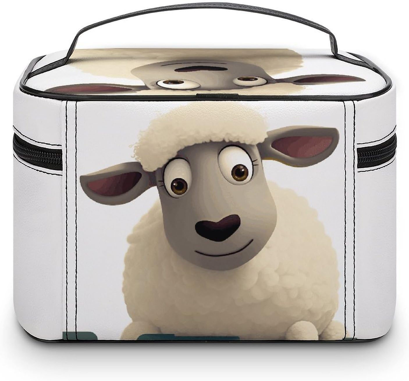 Travel Makeup Bag Portable Large Cosmetic Bag with Handle And Compartment image 3