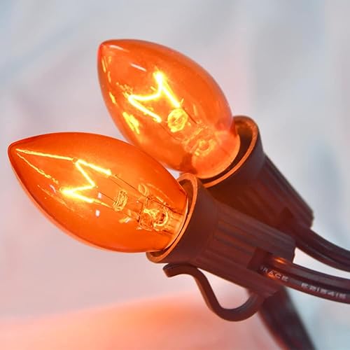 Miniatura 3 de Paquete de 25 bombillas de repuesto C7 de color morado oscuro, bombillas E12 negras y moradas, perfectas como bombillas de repuesto de cadena de