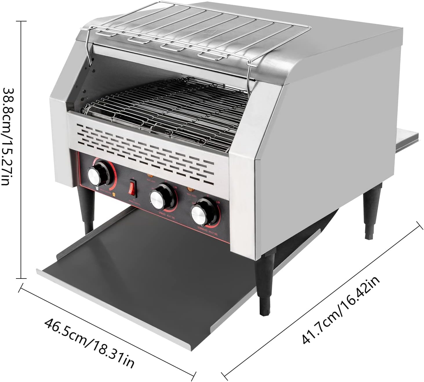 Four Grille-Pain électrique à Convoyeur Professionnel - 450 Tranches/Heure, Acier Inoxydable - Idéal pour Restaurants, Boulangeries Et Buffets - Haute Efficacité Et Conception Durable