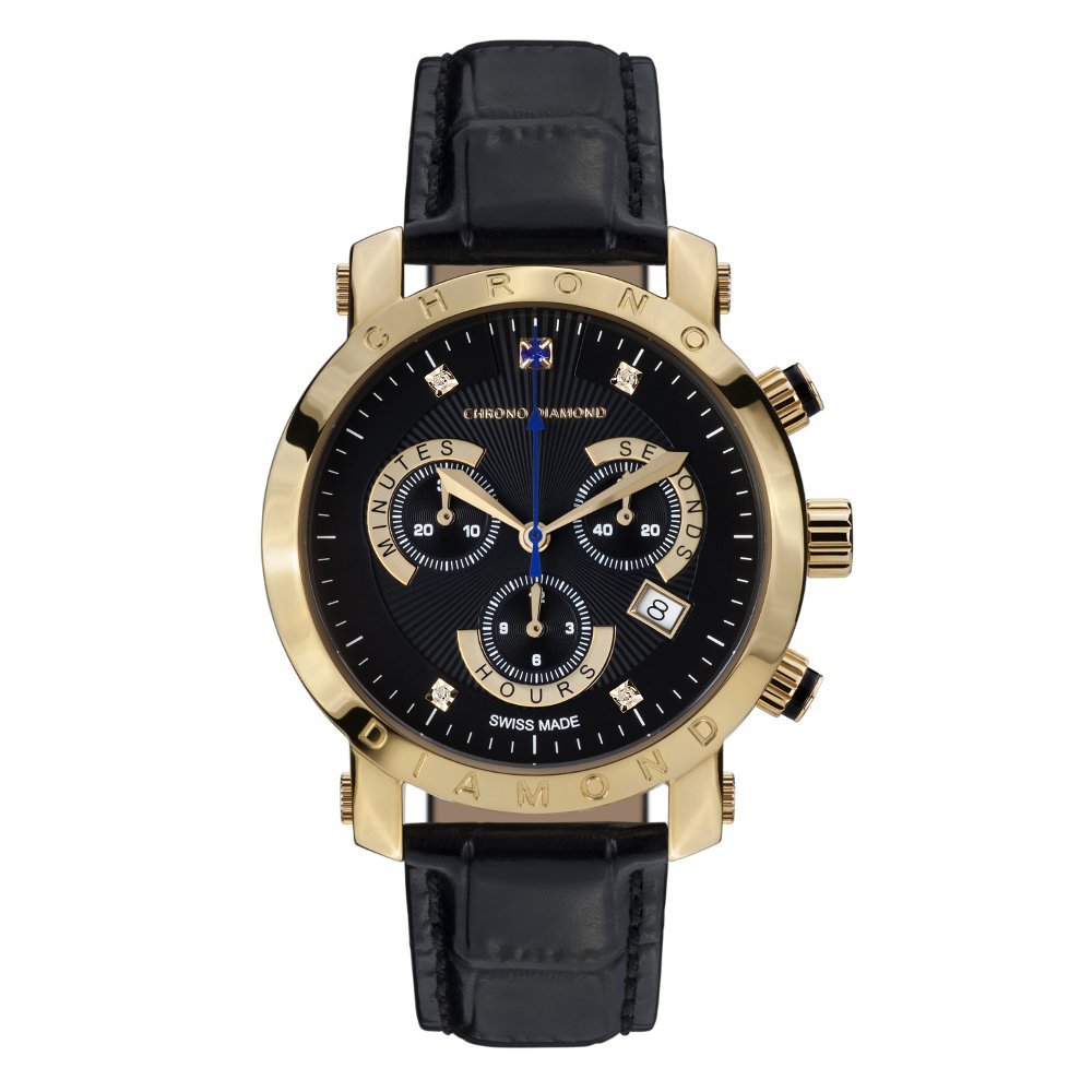 10600D Nestor Gold IP Black Leather