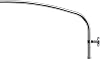 Croydex Luxury Chrome Curved Shower Curtain Rod - Modern L-Shaped Shower Rod, Quick & Easy Installation, Versatile Round Shower Curtain Rod, Adjustable Length up to 2000mm