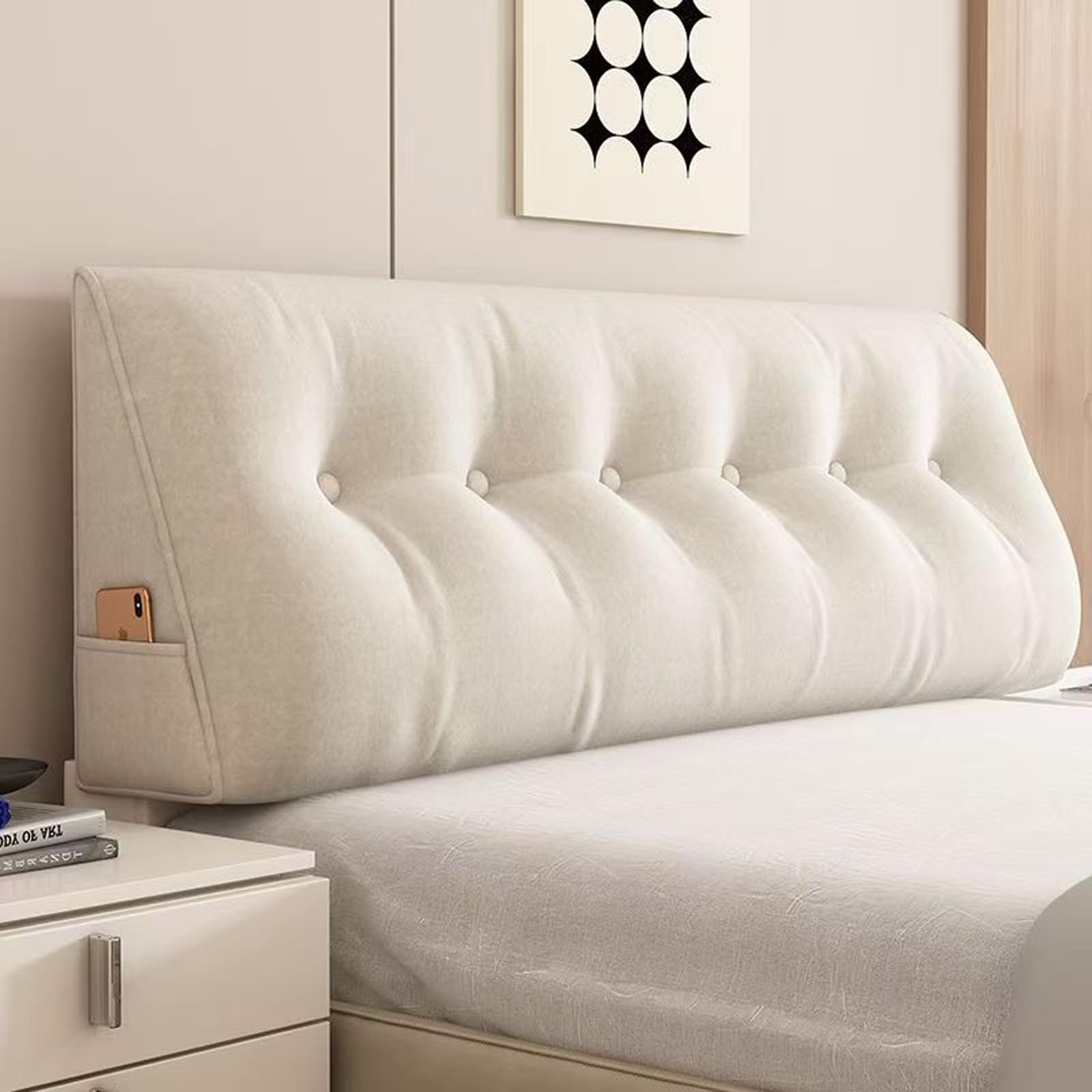 SBZIOJHDR backrest cushion, Bed Wedge, College Dorm Reading Pillow Back Support While Sitting Large Bolster Triangular