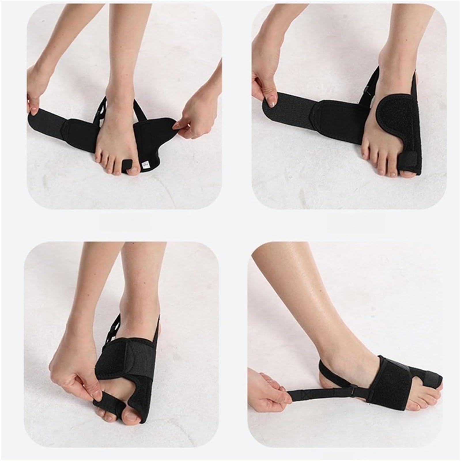 Hallux Valgus Korrektur Zehenspreizer Haltungshelfer Schiene ValgusVita Nächtliche Zehenkorrektur für schmerzfreie Füße, Bequeme Polsterung Verstellbarer Riemen für Herren Damen