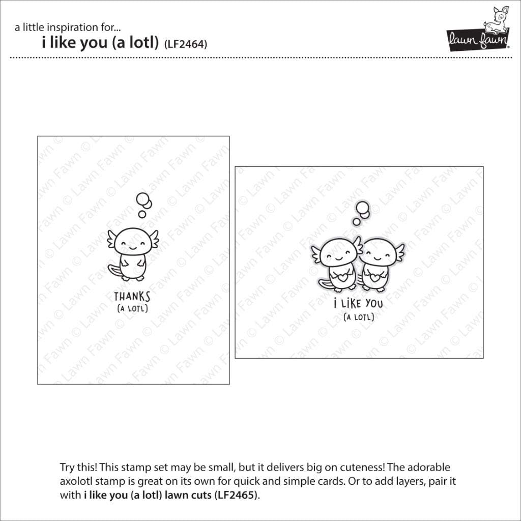Lawn Fawn Clear Stamps 3"X2"-I Like You (A lotl) -LF2464
