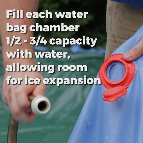 Vista 13 de Buffalo Blizzard Bolsas de agua negras de doble cámara de 8 pies de largo Paquete de 18 Material de vinilo resistente de calibre 22 Asegura