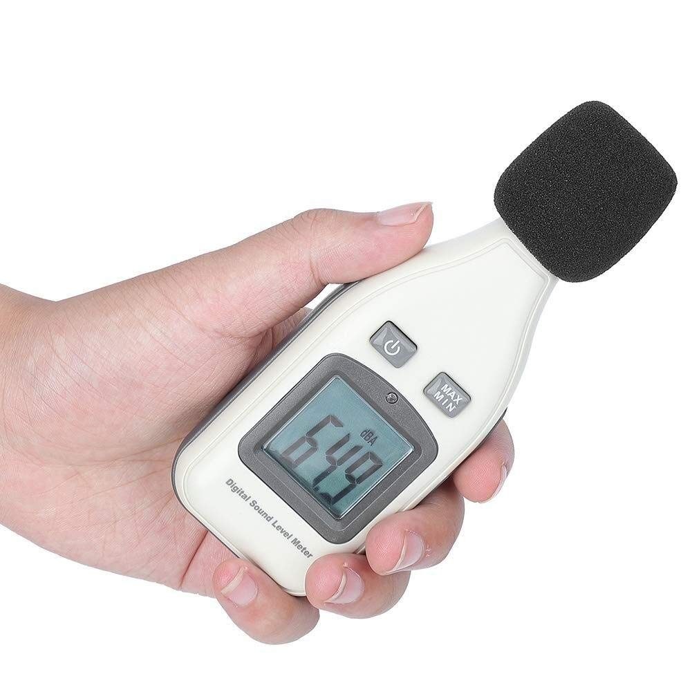 Testeur de niveau sonore 30-130 dBA et décibelmètre pour mesure du bruit intérieur
