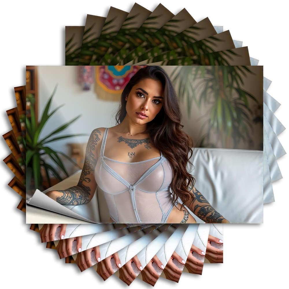 Tattoos Love Fall Decor Outdoor Bumper Woman with Tattoos Wearing Sheer Corset. - No Residue Decals for Alcohol(6X9CM)