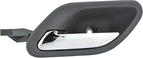 Miniatura 6 de TRQ Manija de puerta interior trasera izquierda carcasa negra con palanca cromada lado del conductor compatible con Dodge Charger 2011-2014