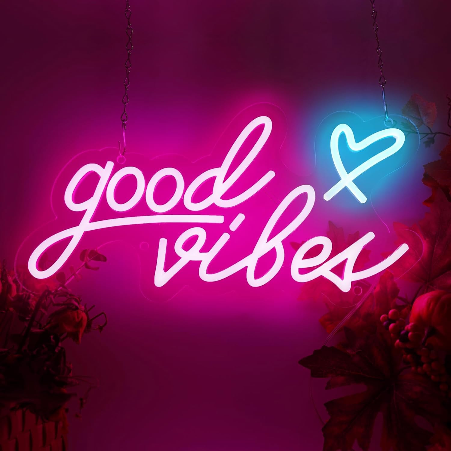 Good vibes neon Sign-Neon Lights For Wall Bedroom Party Home Bar Decor Bedroom Neon for gift