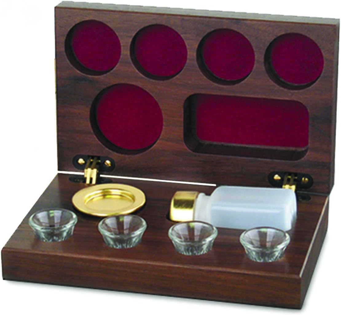 Artistic Manufacturing 920466 Commun Set Brasstone Portable 4 Cup Walnut