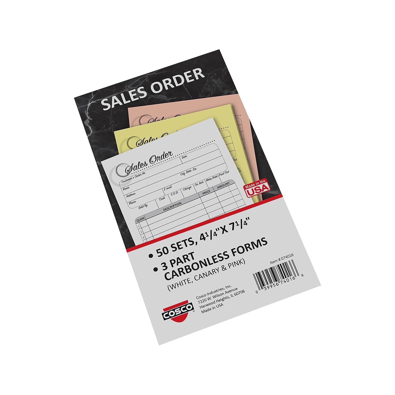Libro de formularios de pedido Cosco 074016 de 3 partes para comercio 5