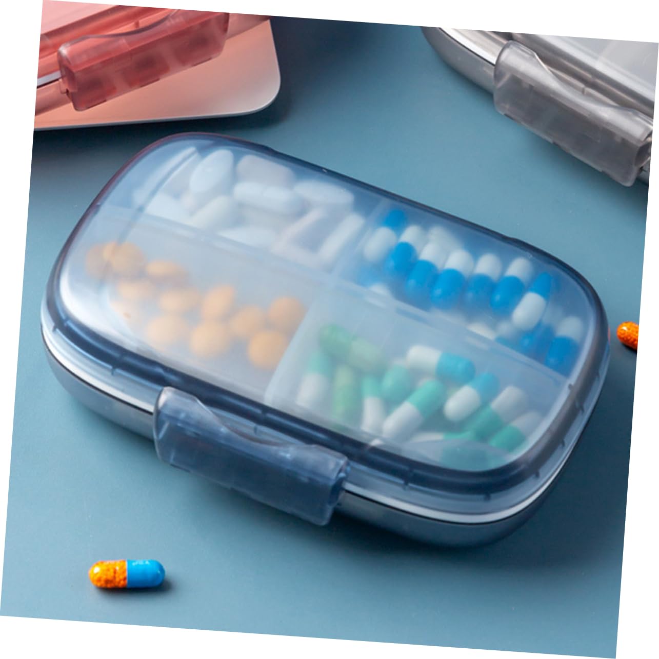 Healeved Portapillole Da Viaggio Organizer Giornaliero Custodia Da Viaggio Per Piccoli Contenitori Sigillabili Per Dispenser Di Pillole Organizer Tascabile