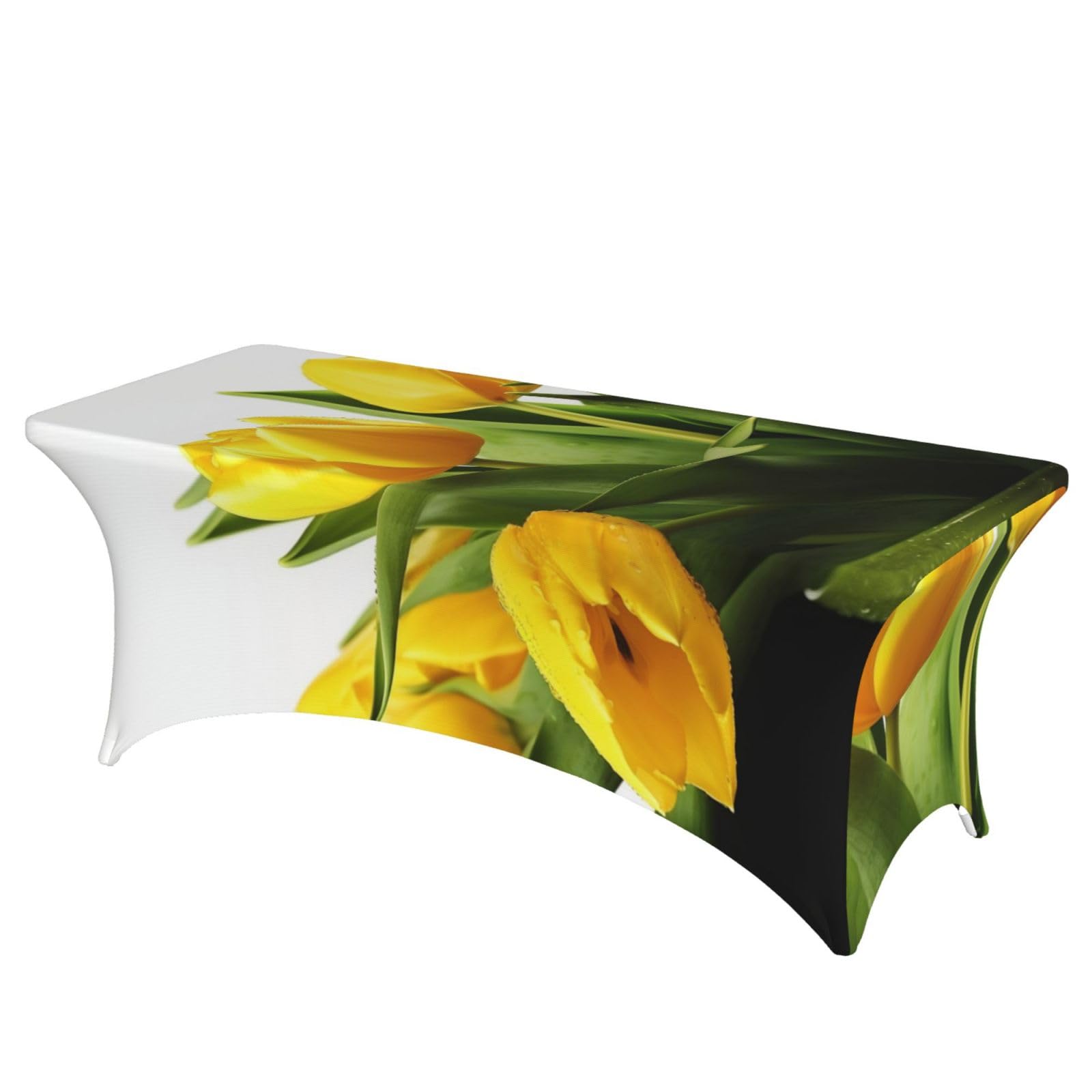 Nappe à fleurs pour tables rectangulaires de 1,8 m anti-pli et anti-vent