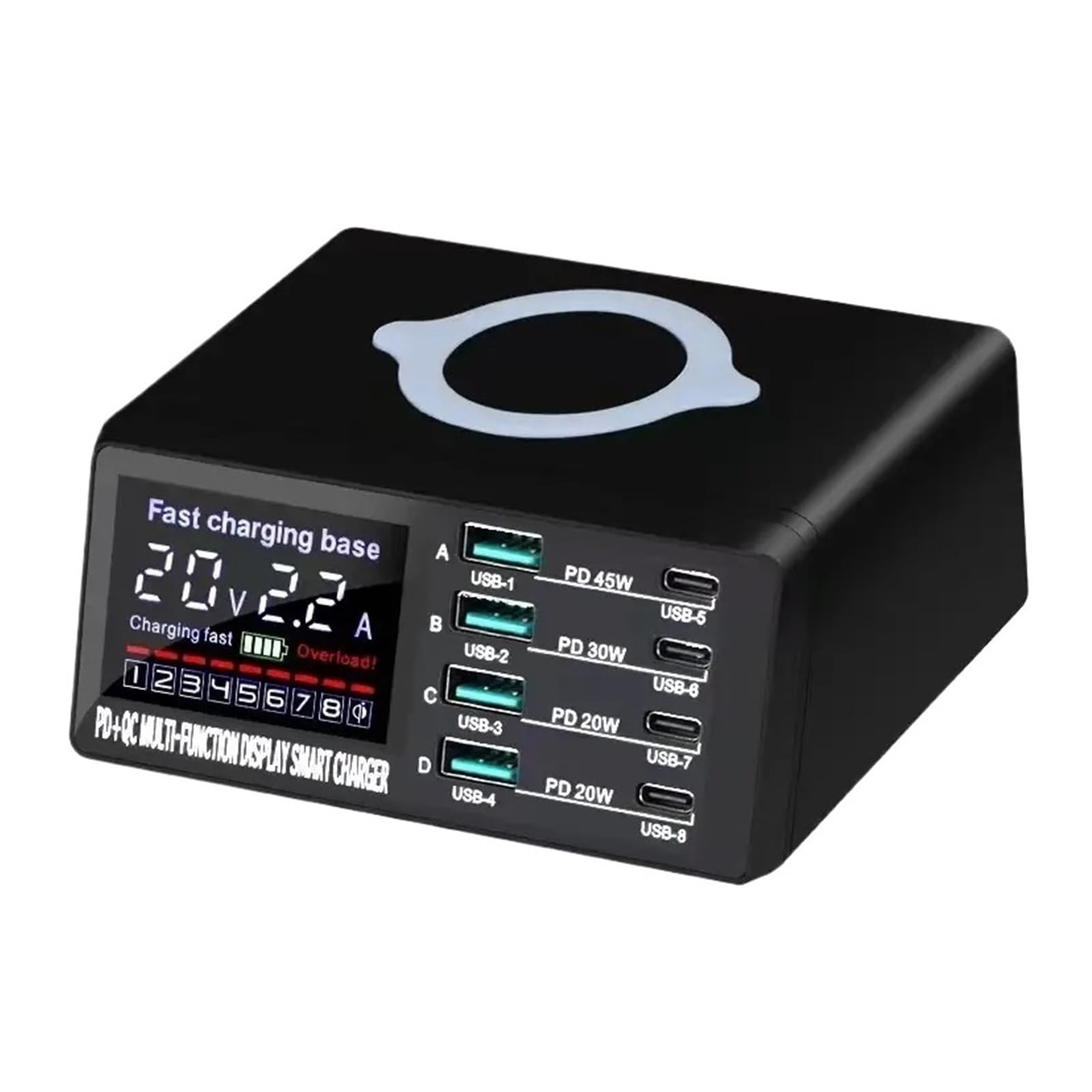 Caricatore USB Tipo C Da 110 W Wireless Multi Porte Rapido For Telefono PD QC3.0 Ricarica Rapida Capacità Di Ricarica Rapida
