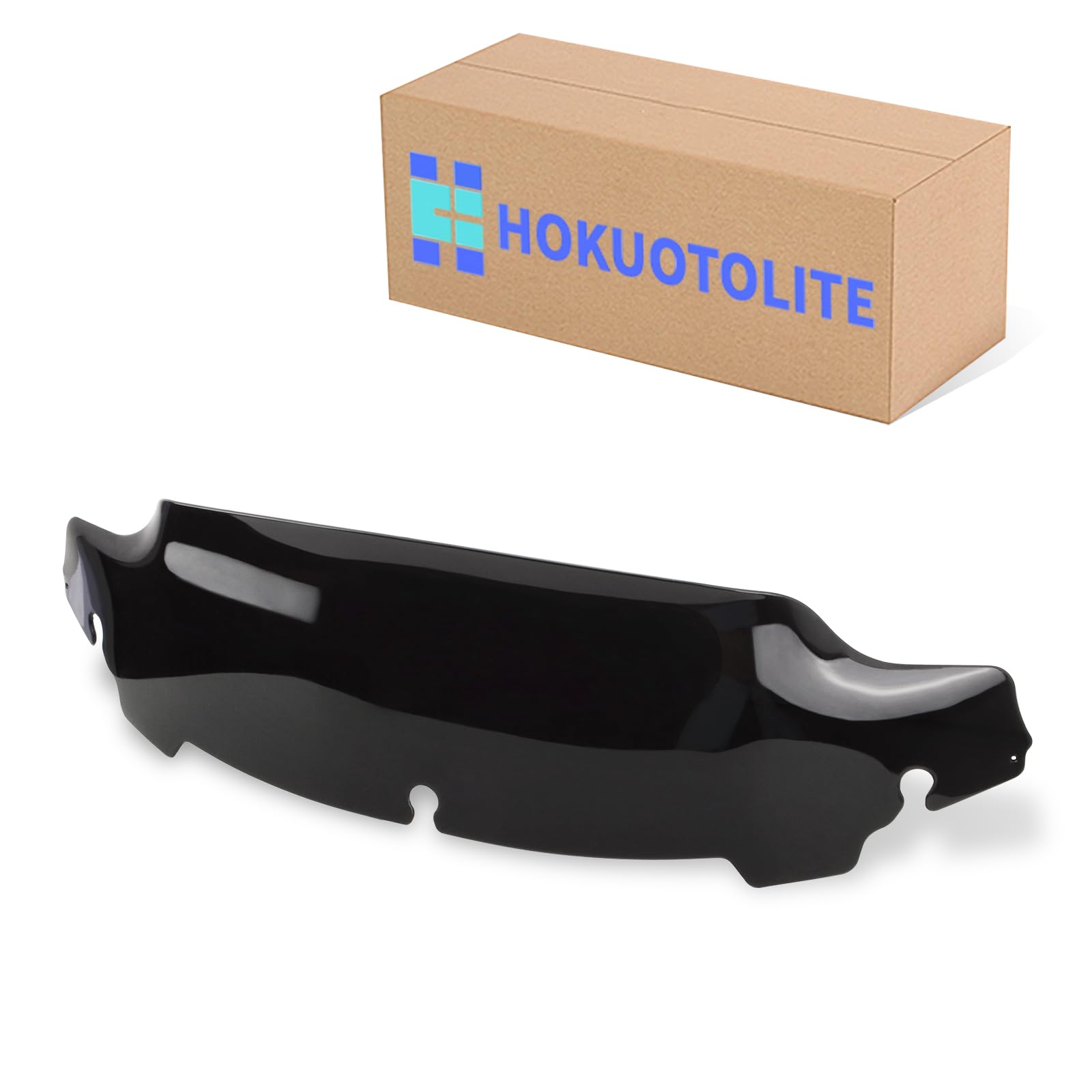 Windschutzscheiben-Splitter, 12,7 cm, schwarz, Wellen-Design, kompatibel für Touring Electra Glide Street Glide 2014 2015 2016 2017 2018 2019 2020