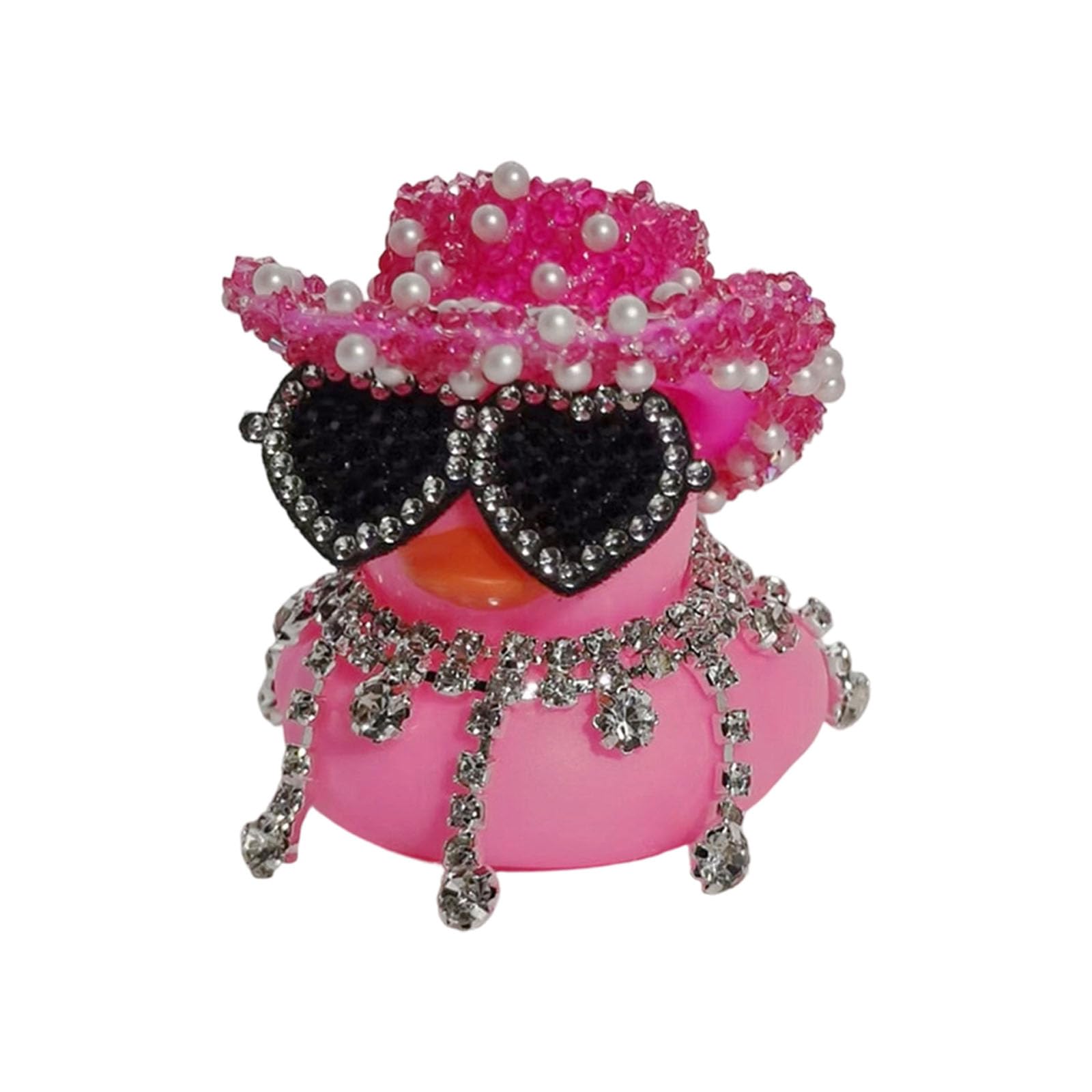 Compact Cartoon Figurine Accent, Heart-Shaped Sunglasses Ornament for Desk, Dashboard, Dresser, or Shelf Display Figurine Ornament Decor Display Dashboard Desk Vanity Shelf Tabletop Embellished Heart