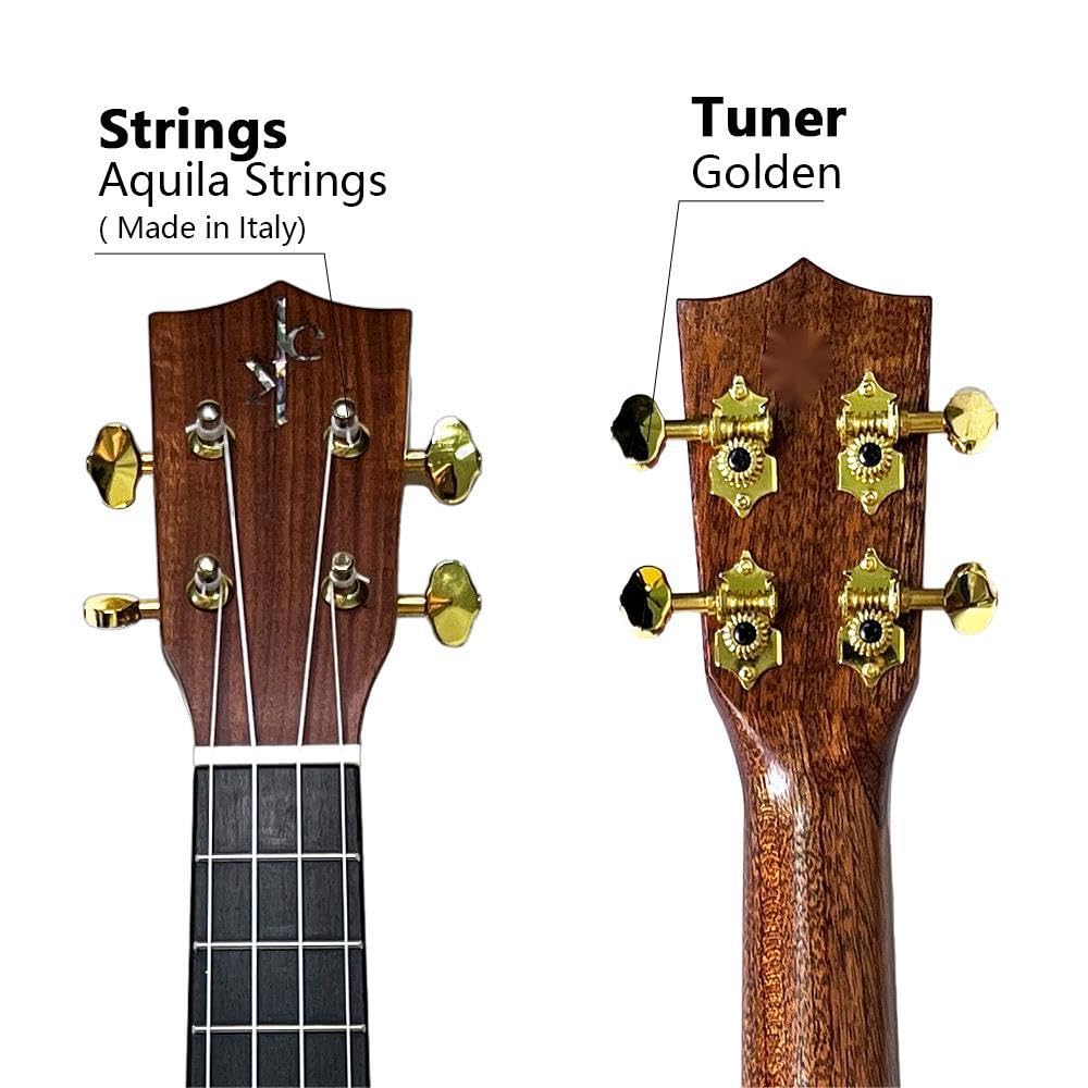 All Solid Koa Acacia Tenor 26inch With 3-Abalone Shell Hawaii Style Turtle Hand Craft Ukulele, Free Gig Bag/Box and Shipping - Image 4