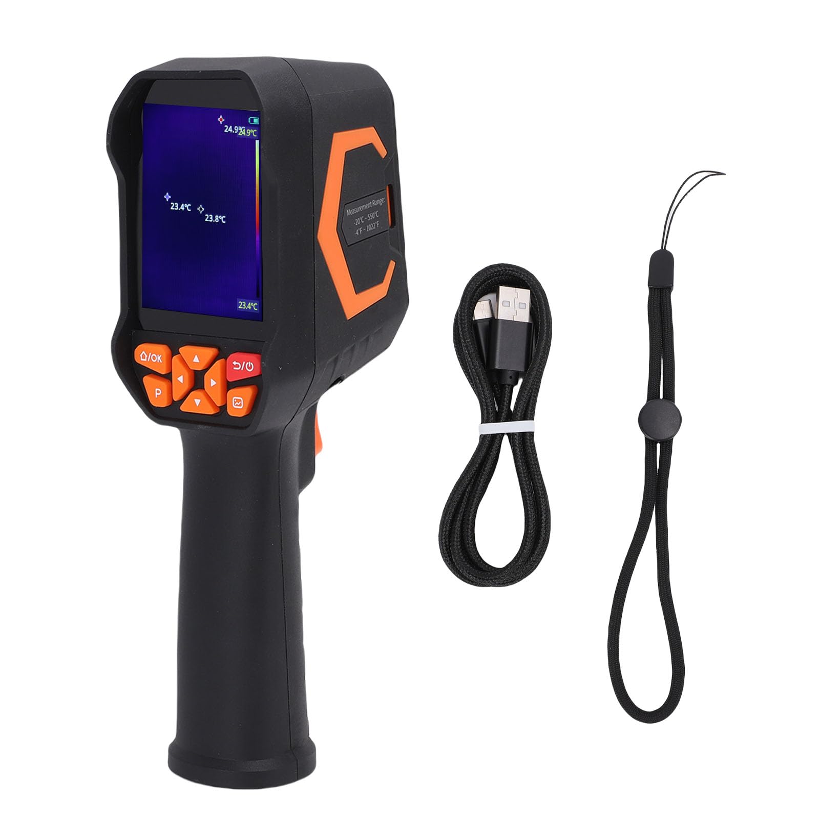 Generic Kamera Termowizyjna o Rozdzielczości 256x192 IR, Ręczna Kamera Termowizyjna na podczerwień z Dwoma Trybami, Obrazowa z pamięcią EMMC 8 GB, Idealna do Kontroli Budynków