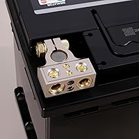 Vista 6 de SINGARO Conector de Terminal de Batería de Automóvil, 0/2/4/6/8 AWG Aleación de Zinc Protector de Batería de Audio para Camión, Extremo de Cable