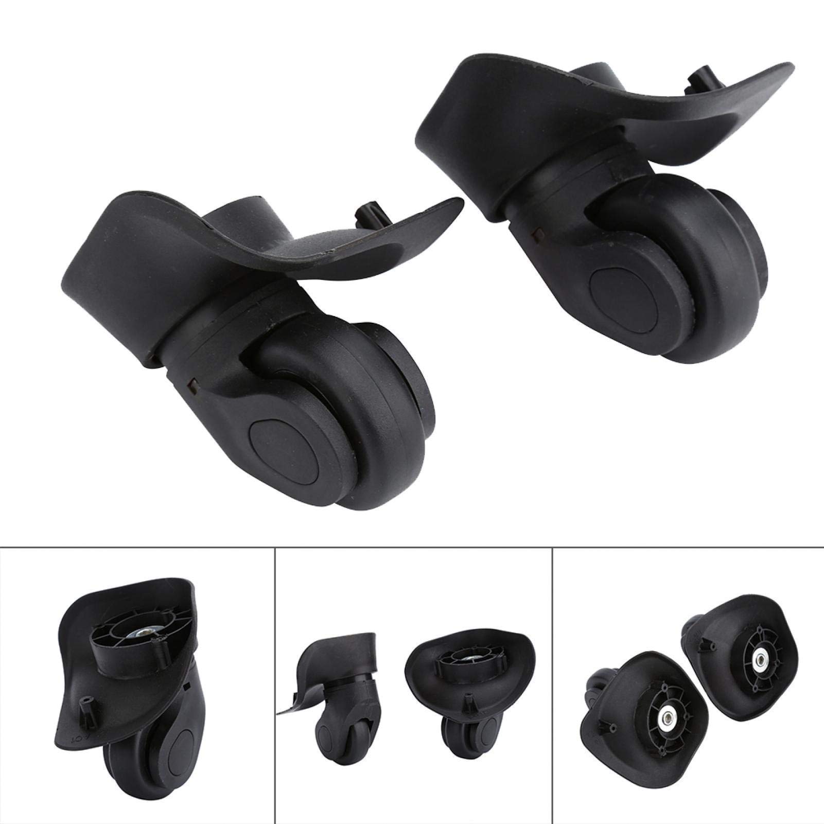Dilwe 2pcs / Set de Roues, Accessoire Universel de Valise de Roues de Rouleau Unique de Bagage Autres Fournitures de Camping d'alpinisme