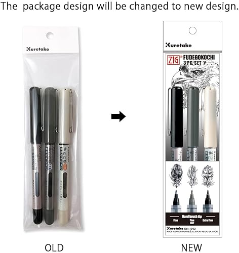 Miniatura 7 de Kuretake Zig - Juego de rotuladores de pincel ultra fino, delineador ai y marcadores de pincel blanco, para tinta, manga, dibujo, caligrafía,