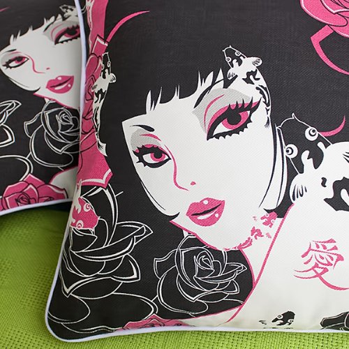 Onitiva - [Oriental Love] Cotton Decorative Pillow Cushion/Floor Cushion (19.7 By 19.7 Inches) #TOP3