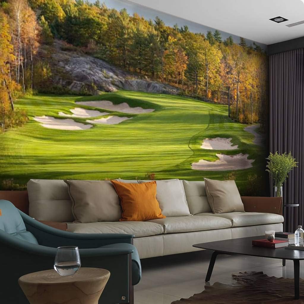 Fall Golf Scenic of The Muskoka Region in Canvas Print Wallpaper Mural Self Adhesive Peel & Stick Wallpaper Home Craft Wall Decal Wall Poster Sticker for Living Room