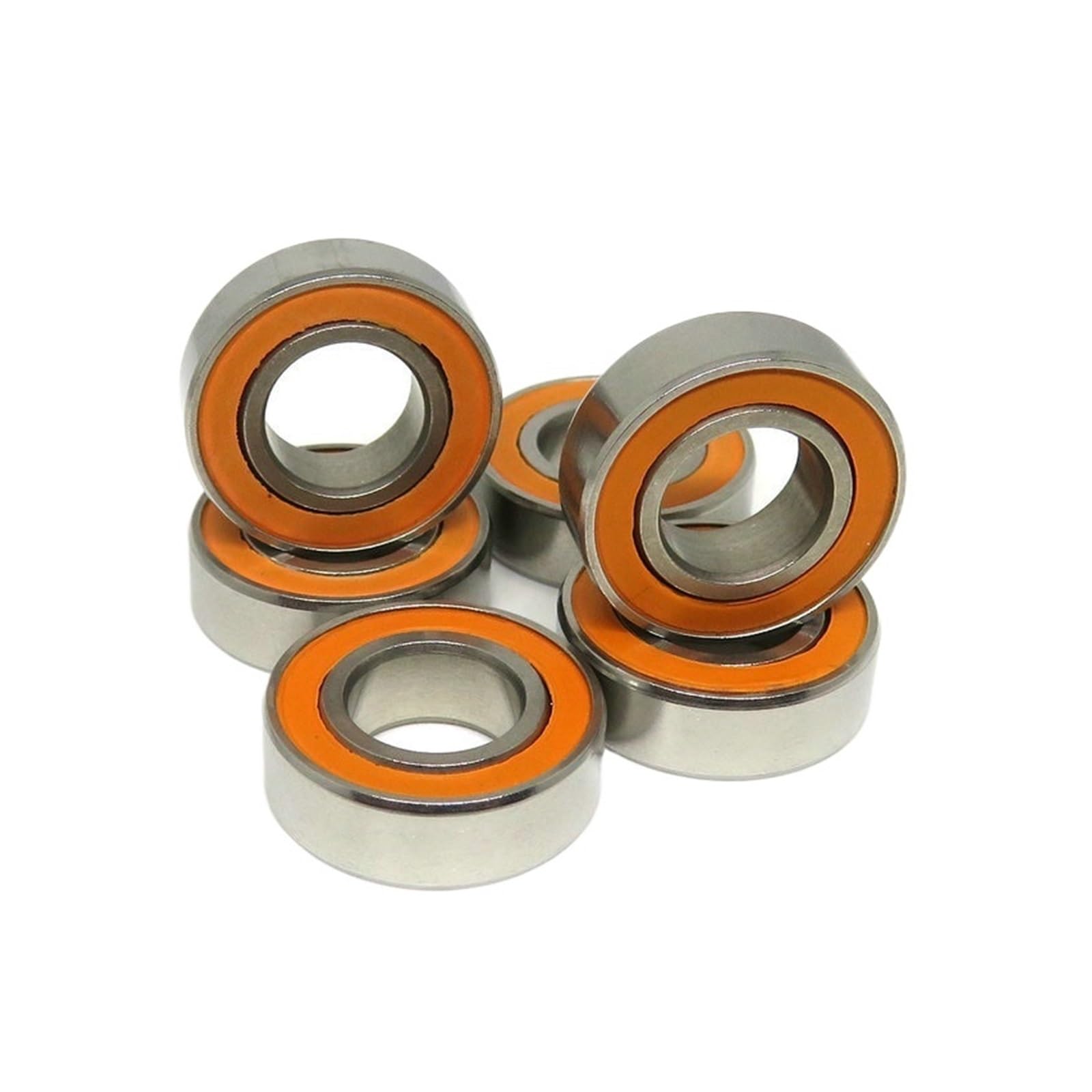 NOBIRTBSA 10pcs S688 2RS 8x16x5 mm Stainless Steel Hybrid Bearing 688 688RS S688RS ABEC-7 8 * 16 * 5 Instrument Miniature Ceramic