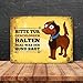 trendaffe Metallschild mit Hunde Motiv: Bitte Tr geschlossen halten, Aluminium, 15x20 cm