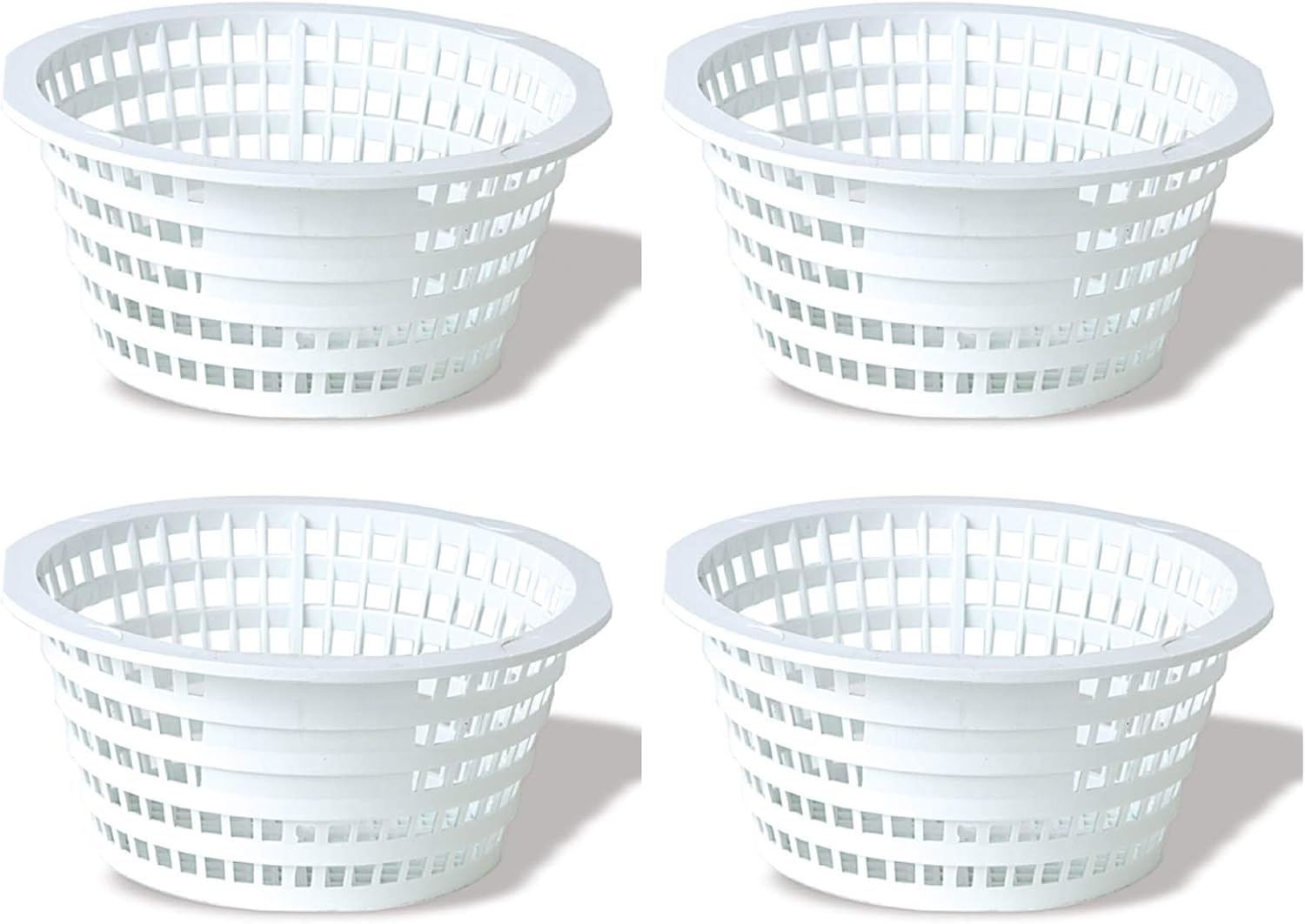 Swimline Olympic ACM88 Replacement Swimming Pool Skimmer Basket White (4 Pack)
