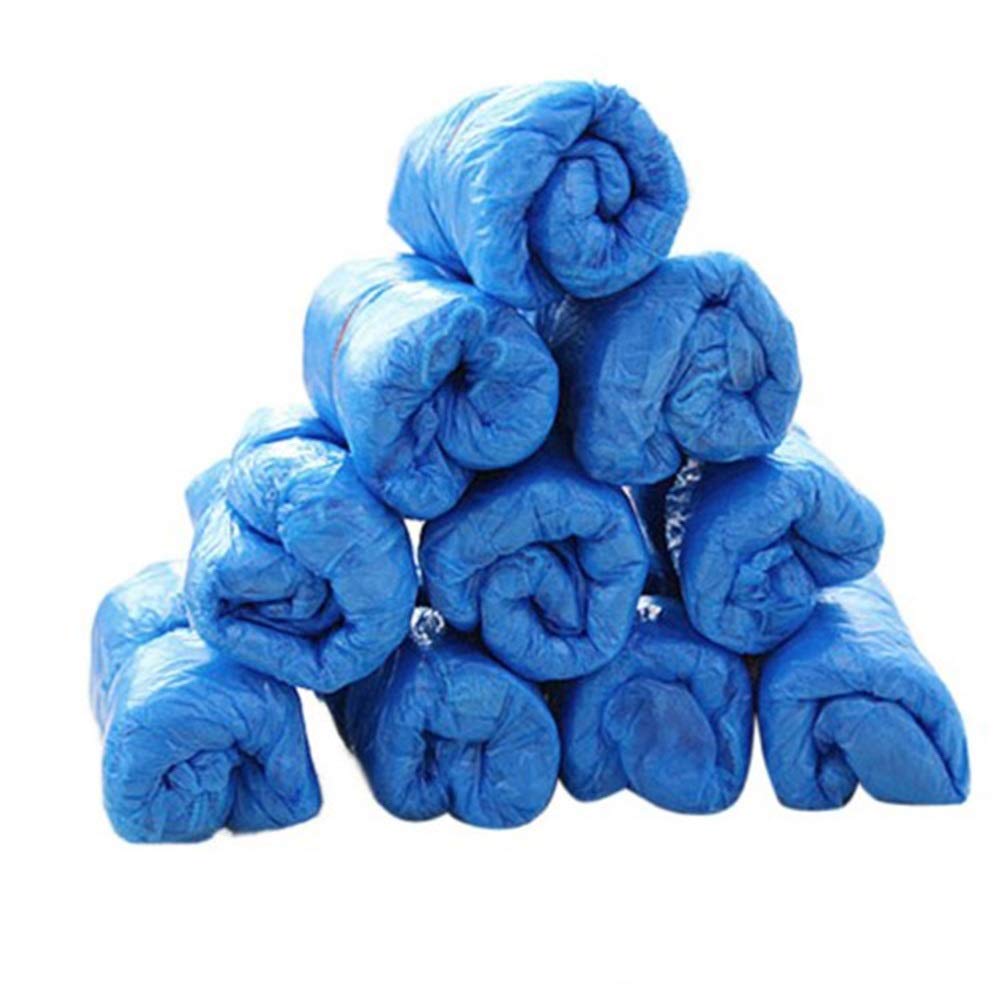 ZHHO 20 Pcs/Pack Waterproof Boot Covers Plastic Disposable Shoe Covers Homes Overshoes Rainy Day Floor Protector Shoes Cover (Color : Blue)